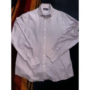 Tommy Hilfiger Mens 100% Cotton Slim Fit Button up Pink Shirt 16 34/35 Large L/S